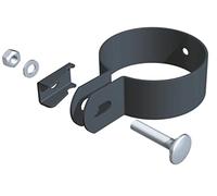 Alberts 563547 Collier d'extrémité | Acier brut, galvanisé sendzimir anthracite revêtu plastiquement RAL 7016 | pour poteau-⌀ 60 mm