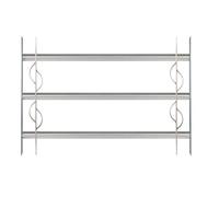 Alberts 563622 Grille de fenêtre de Style Secorino | coulissante, pour Les fenêtres extérieures | Grille de Protection Anti-effraction | galvanisée, en Bleu | 450 x 700-1050 mm