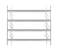 Alberts 563653 Grille de fenêtre de style Secorino | coulissante, pour les fenêtres extérieures | grille de protection anti-effraction | galvanisée, en bleu | 600 x 700-1050 mm