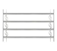 Alberts 563660 Grille de fenêtre de style Secorino | coulissante, pour les fenêtres extérieures | grille de protection anti-effraction | galvanisée, en bleu | 600 x 1000-1500 mm