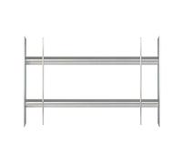 Alberts 563677 Grille de fenêtre de style Secorino Basic | coulissante, pour les fenêtres extérieures | grille de protection anti-effraction | galvanisée, en bleu | 300 x 500-650 mm