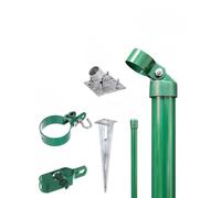 Alberts 601485 Kit d'angle de clôture en treillis | Phosphaté de zinc | Avec manchon de sol à enfoncer | Hauteur de la clôture 800 mm