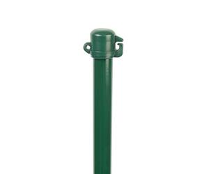 Alberts 608934 Tuteur universel | avec capuchon spécial | pour petit grillage souple et fil d'attache | surface lisse | Phosphaté zinc, plastifié vert | longueur 1000 mm | Ø poteau 16 mm