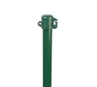 Alberts 608941 Tuteur universel | avec capuchon spécial | pour petit grillage souple et fil d'attache| surface lisse | Phosphaté zinc, plastifié vert | longueur 1250 mm | Ø poteau 16 mm