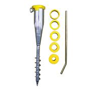 Alberts 610647 Douille de sol à visser pour tuyaux | convient pour tous les tuyaux verticaux de Ø25 à 65 mm | galvanisé à chaud | longueur 560 mm | paquet de 100 pièces