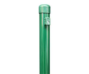Alberts 613907 Poteau de clôture pour grillage | pour la fixation avec douilles à enfoncer | phosphaté zinc, plastifié vert | longueur 965 mm | Ø poteau 34 mm
