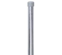 Alberts 617646 Poteau de clôture Fix-Clip Pro | Fixation avec Ancres à enfoncer | Galvanisé à Chaud | Longueur 1225 mm | Ø des Colliers 34 mm, Gris