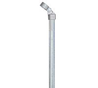 Alberts 624910 Galvanisée à Chaud | Longueur 1150 mm | Ø Jambe de Force 34 mm | Ø Collier 42 mm Poteau, Gris