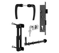 Alberts 653842 Kit d'accessoires pour portails en grillage ondulé, pour portails jusqu'à 1500 mm de hauteur, phosphatés au zinc, plastifiés, en anthracite métallique
