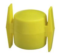 Alberts 654276 Tête en forme de croix pour poteaux à linge, plastique, en jaune, pour tube Ø 42 mm