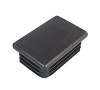 Alberts 654382 Capuchon Poteau métallique carré | à souder | Acier | 60 x 40 mm | Set de 10 pièces clôture, Gris
