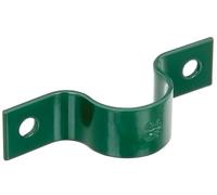 Alberts 655501 Collier de tube | pour la fixation des piquets de clôture aux murs | galvanisé, plastifié, vert | pour poteau Ø 34 mm
