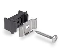 Alberts 657604 d'accessoires pour poteaux carrés | PVC, Noir | Set de 3 pièces clôture