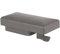 Alberts 657659 Capuchon de poteaux métalliques carrés | avec saillie | PVC | 60 x 40 mm | Set de 10 pièces clôture, Gris