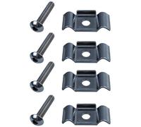 Alberts 657772 Set d'accessoires pour poteaux carrés, Acier inoxydable, Set de 4 pièces