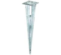 Alberts 658601 Ancre à foncer clôture Acier | Galvanisé à Chaud | Longueur 500 mm | pour Poteau Ø 34 mm, Gris, Ø 34/500 mm