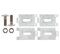 Alberts 673277 Raccord d'angle | pour Treillis | Galvanisé à Chaud | M8 x 30 mm | Set de 2 pièces clôture, Gris