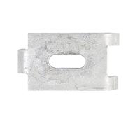 Alberts 673390 Collier de Fixation pour Treillis soudé Double | Galvanisé à Chaud | 72 x 40 mm clôture, Gris