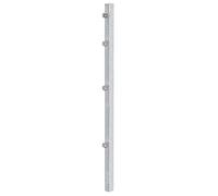 Alberts 676902 Poteau de clôture avec Patte de Serrage | Galvanisé à Chaud | Longueur 1750 mm | 60 x 40 mm, Gris