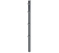 Alberts 677329 Poteau de clôture avec Patte de Serrage | Galvanisé à Chaud, revêtu de PVC Anthracite (RAL 7016) | Longueur 1000 mm | 60 x 40 mm