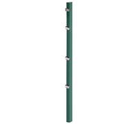 Alberts 677671 Poteau de clôture pour clôture en treillis à double fils | avec fixation par pattes de serrage | galvanisé à chaud | longueur 1750 mm | poteau 60 x 40 mm