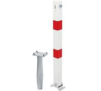 Alberts Blanc GAH 780968 barrière Klappy-Bo | en Option dans différentes Versions | à Poser dans Le béton, Pliable Poteau 70 x 70 mm | Hauteur au-Dessus du Sol 100 cm