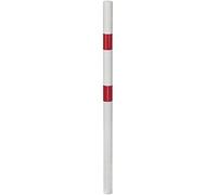 Alberts 782467 Borne standard SK | au choix dans différents modèles | à couler dans le béton | en blanc | poteau Ø 60 mm | hauteur au-dessus du sol 100 cm