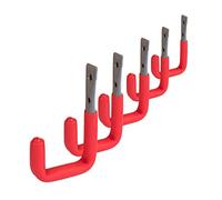 Alberts 802158 Crochet mural | en option de différentes tailles | gris, avec garniture caoutchouc rouge | diamètre Ø12 mm | 120 x 83 mm