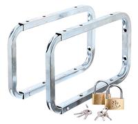 Alberts 802622 Crochet à échelle | refermable | galvanisé, en bleu | profondeur totale 282 mm | profondeur de l'étrier 216 mm | kit de 2