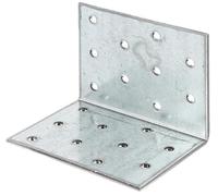 Alberts 820282 Equerre de panneau perforé | galvanisé sendzimir | 60 x 60 x 80 mm | kit de 25