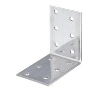 Alberts 820336 Equerre de plaque perforée | Acier inoxydable | 60 x 60 x 40 mm | kit de 10