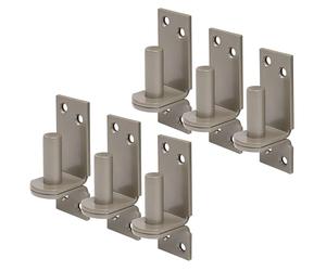 Alberts 821241 DURAVIS® Gond sur platine | crochet DI | en beige perle, à couche duplex RAL 1035 | cote axe Ø16 mm | platine 115 x 40 mm | kit de 6