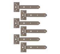 Alberts 821272 DURAVIS® Penture anglaise | avec goupille rivetée | en beige perle, à couche duplex RAL 1035 | penture 192 x 34 mm | charnière 45 x 90 mm | kit de 6