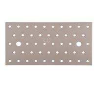 Alberts 821722 DURAVIS® Plaque multi-trous | en beige perle, à couche duplex RAL 1035 | taille 200 x 100 x 2 mm | kit de 25