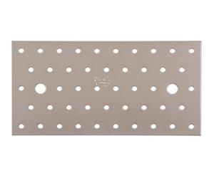 Alberts 821722 DURAVIS® Plaque multi-trous | en beige perle, à couche duplex RAL 1035 | taille 200 x 100 x 2 mm | kit de 25