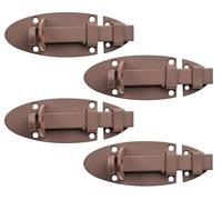 Alberts 821937 DURAVIS® Verrou porte-cadenas | avec poignée plate | couleur rouille, à couche duplex | platine 90 x 44 mm | kit de 4