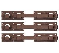 Alberts 821951 DURAVIS® Fermeture pour portail double | couleur rouille, à couche duplex | taille 423 x 70 mm | kit de 3