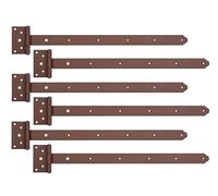 Alberts 822064 DURAVIS® Penture anglaise | avec goupille rivetée | couleur rouille, à couche duplex | penture 591 x 40 mm | charnière 59 x 103 mm | kit de 6