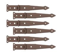 Alberts 822101 DURAVIS® Penture charnière | couleur rouille, à couche duplex | taille 202/77 x 48 mm | kit de 6