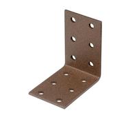 Alberts 822385 DURAVIS® Équerre multi-trous | couleur rouille, à couche duplex | taille 60 x 60 x 40 mm | kit de 50