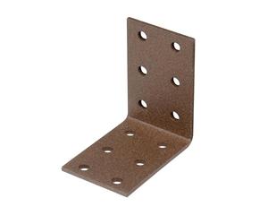Alberts 822385 DURAVIS® Équerre multi-trous | couleur rouille, à couche duplex | taille 60 x 60 x 40 mm | kit de 50