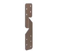 Alberts 822477 DURAVIS® Équerre renvoyée | couleur rouille, à couche duplex | taille 33 x 33 x 170 mm | kit de 50