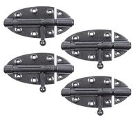 Alberts 822576 DURAVIS® Verrou de box | avec poignée ronde | en noir diamant, à couche duplex | platine 112 x 72 | boulon Ø 16 mm | kit de 4