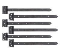 Alberts 822699 DURAVIS® Penture anglaise | avec goupille rivetée | en noir diamant, à couche duplex | penture 591 x 40 mm | charnière 59 x 103 mm | kit de 6