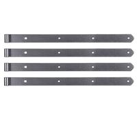 Alberts 822712 DURAVIS®Penture | droite, bout arrondi | en noir diamant, à couche duplex | gond Ø 13 mm | taille 600 x 40 mm | kit de 4