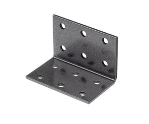 Alberts 823009 DURAVIS® Équerre multi-trous | en noir diamant, à couche duplex | taille 40 x 40 x 60 mm | kit de 50