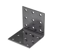 Alberts 823023 DURAVIS® Équerre multi-trous | en noir diamant, à couche duplex | taille 60 x 60 x 60 mm | kit de 50