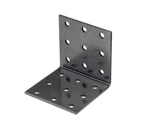 Alberts 823023 DURAVIS® Équerre multi-trous | en noir diamant, à couche duplex | taille 60 x 60 x 60 mm | kit de 50