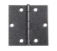 Alberts 823054 DURAVIS® Charnière | carrée | en noir diamant, à couche duplex | taille 60 x 60 x 1 mm | kit de 20