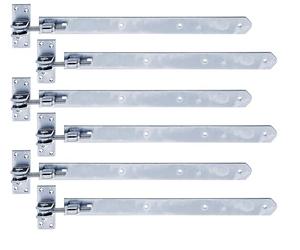 Alberts 823597 Penture | droite, bout arrondi, réglable de 30 mm | galvanisée, en bleu | 460 x 40 mm | kit de 6